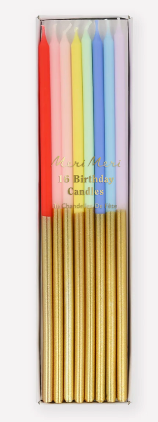 Gold Dipped Rainbow Mix Candles