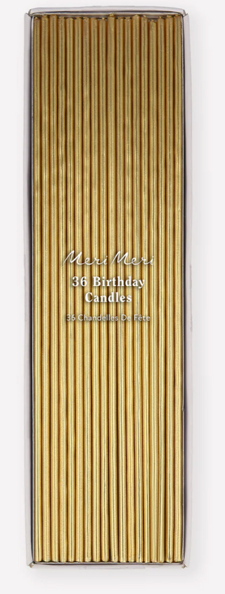 Super Skinny Gold Candles