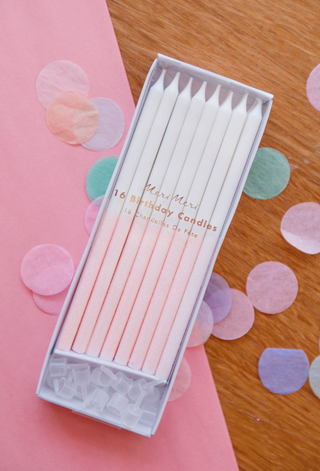 Ballet Pink Glitter Dipped Candles