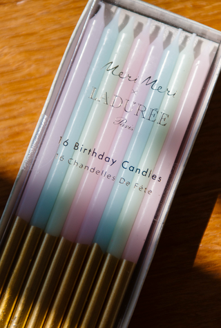 Laduree x Meri Meri Pastel Gold Dipped Candles