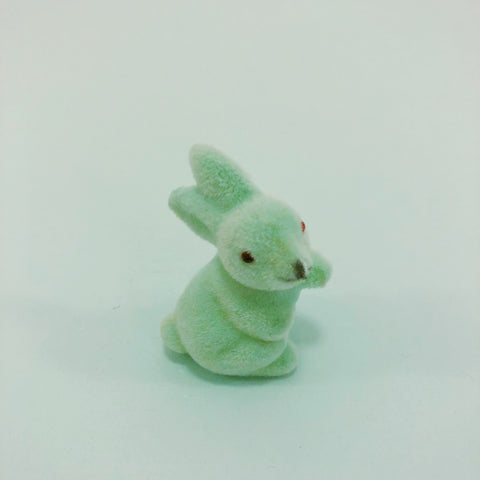 Fuzzy Waving Bunny - Tiny Mint