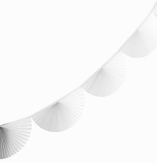 White Fan Tissue Garland