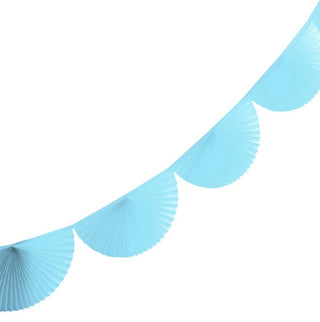 Light Blue Fan Tissue Garland
