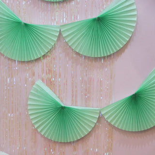 Mint Fan Tissue Garland