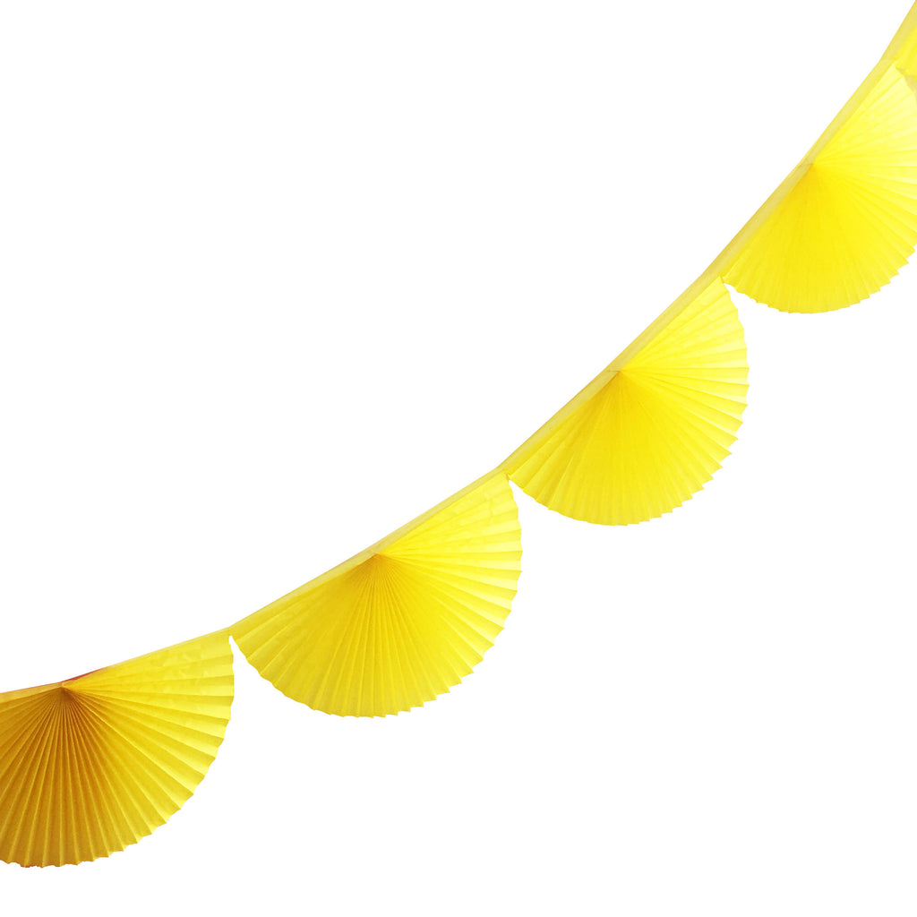 Yellow Fan Tissue Garland