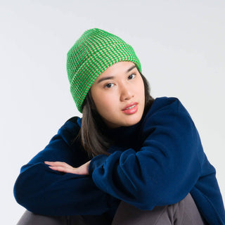 Simple Grid Knit Beanie