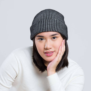 Simple Grid Knit Beanie