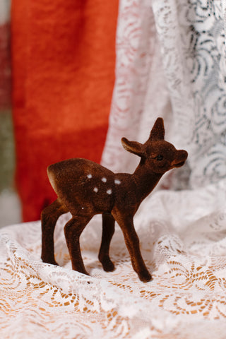 Flocked Deer with Dots