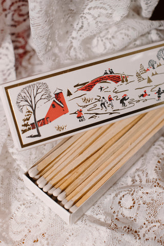 Winter Snowscape | Long Safety Matches  🎄