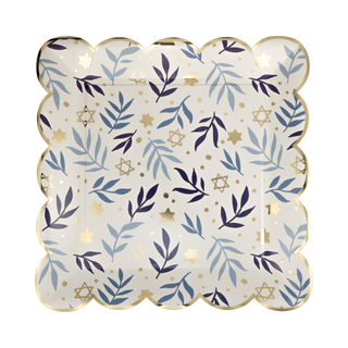 Stars and Branches Plates - Hanukkah