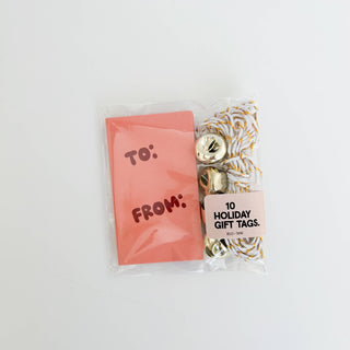 Holiday gift tags Red