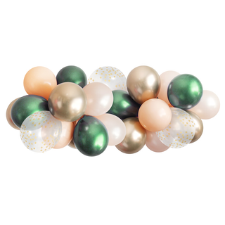 Balloon Garland - Emerald Green & Blush