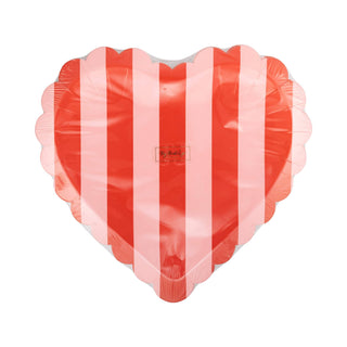 Scalloped Striped Heart Plate