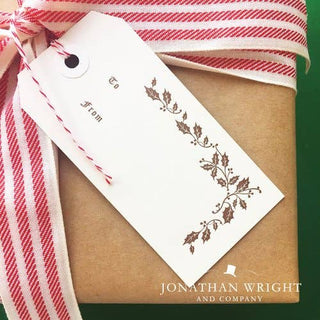 Holly Border Set of 10 Gift Tags