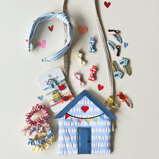 Vintage Seaside Mini Bow Clips