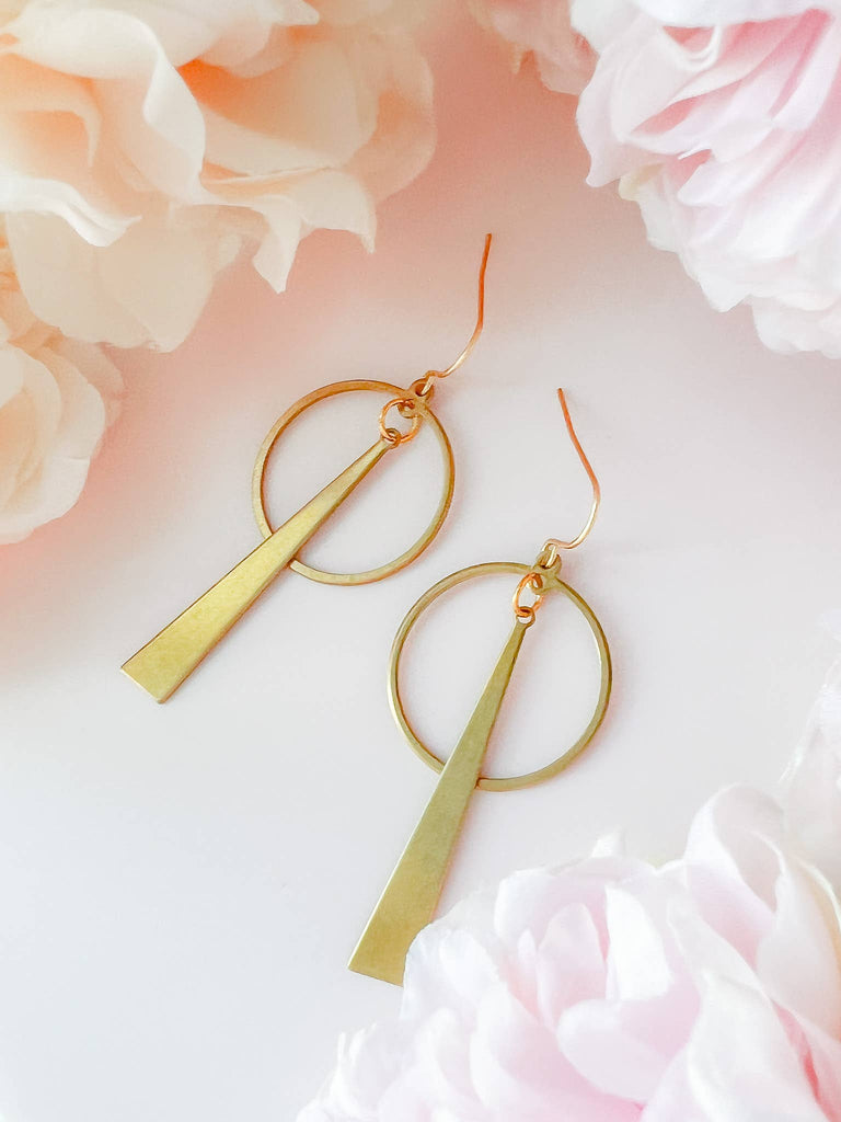 Raw Brass Hoop Earrings | Raw Brass Earrings