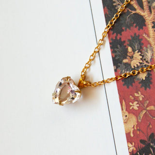 Vintage Crystal Heart Necklace