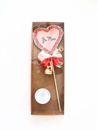 Vintage Heart Valentine Handmade Glitter Be Mine Party Wand