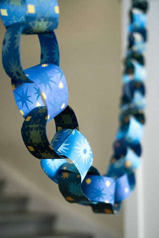 Blue and Yellow Paper Chain Kit