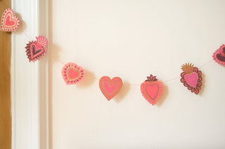 Sweet Hearts Sewn Garland