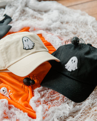 Halloween Ghost Chenille Patch Baseball Cap