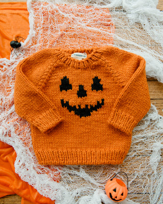 Kids Pumpkin Sweater - Orange