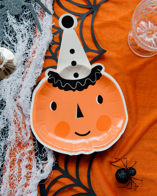Vintage Halloween Pumpkin Paper Plates
