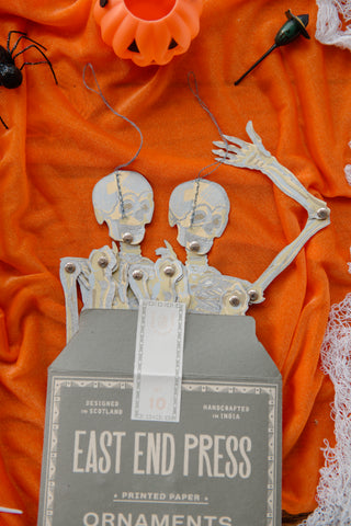 Dancing Skeletons Paper Ornaments