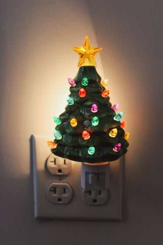 Vintage Tree Nightlight - Green