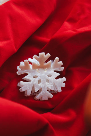 Snowflake Holiday Claw Hair Clip