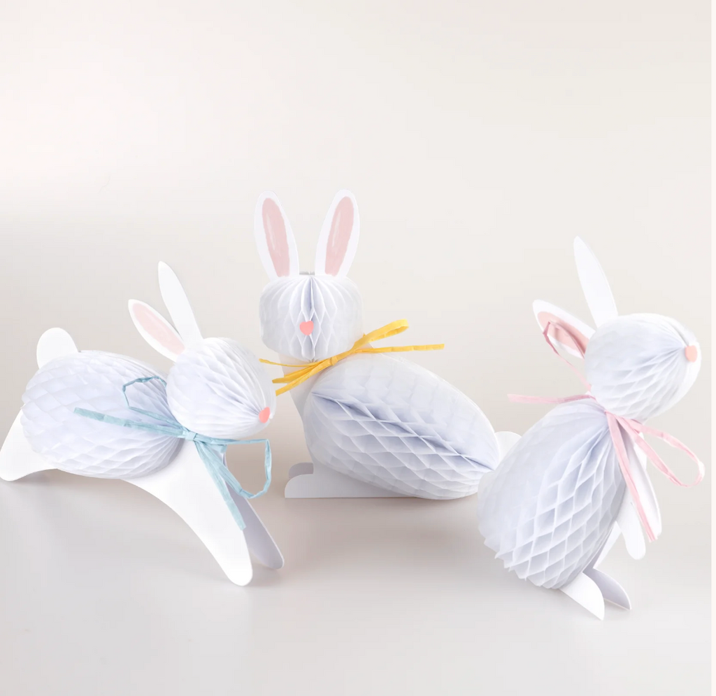 Bunny Honeycomb Decorations - Meri Meri