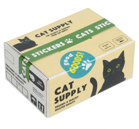 Miniature Cat Supplies Delivery Sticker Box