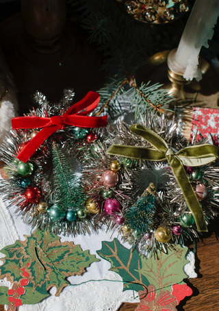 Mini Vintage Tinsel Wreath