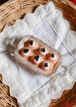 Canapes on Silver Tray Ornament
