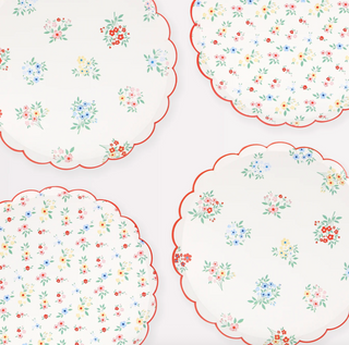 Vintage Floral Wallpaper Dinner Plates