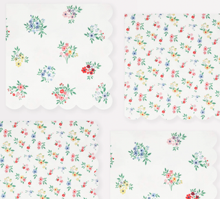 Vintage Floral Wallpaper Large Napkins