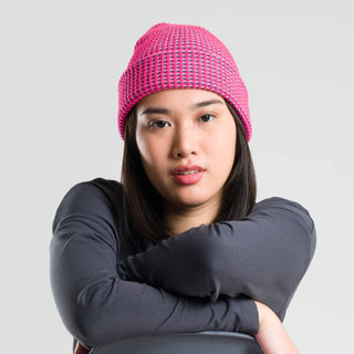 Simple Grid Knit Beanie