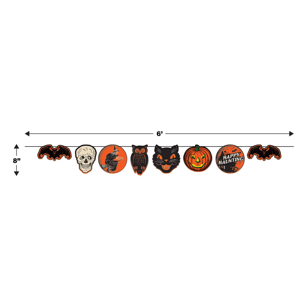 Vintage Halloween 8" x 6' Streamer  #01251, 2 sided printing