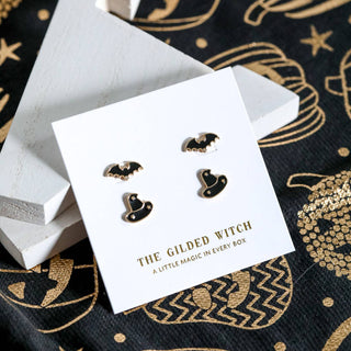 Dainty Bat Stud Earrings: Halloween Chic Jewelry