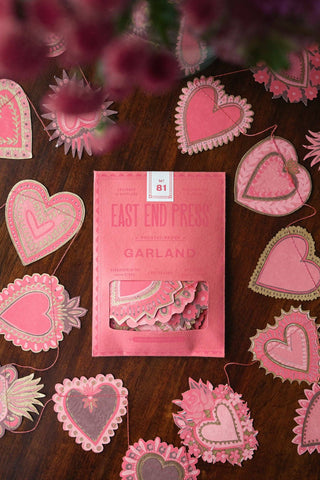 Sweet Hearts Sewn Garland