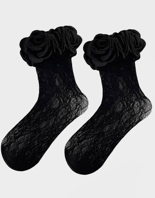 Lace Rosette Socks