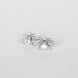 Silver Spider Stud Earrings: Spooky Chic Halloween Jewelry