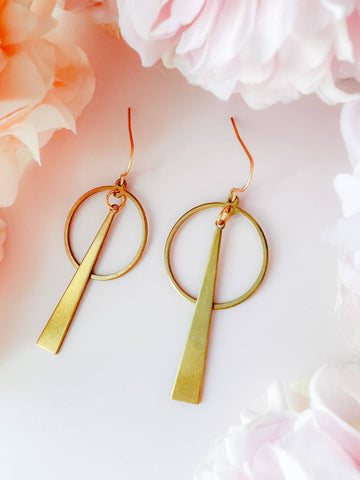 Raw Brass Hoop Earrings | Raw Brass Earrings