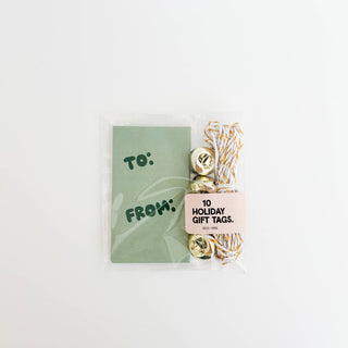 Holiday gift tags Green