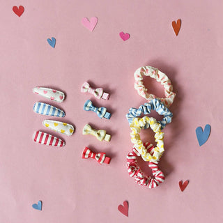 Vintage Seaside Mini Bow Clips