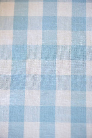 Blue Ruffled Gingham Tablecloth