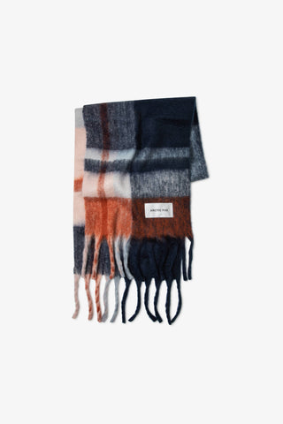 The Stockholm Scarf - Navy and Rust Check