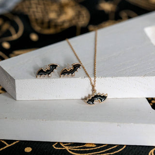 Dainty Bat Stud Earrings: Halloween Chic Jewelry