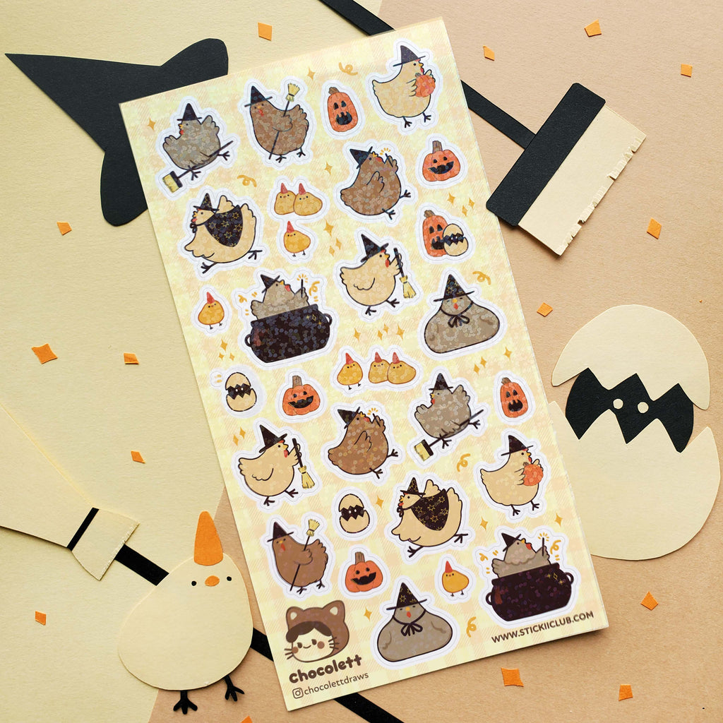 Bewitching Chickens Sticker Sheet