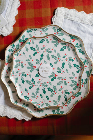 Holly Pattern Side Plates